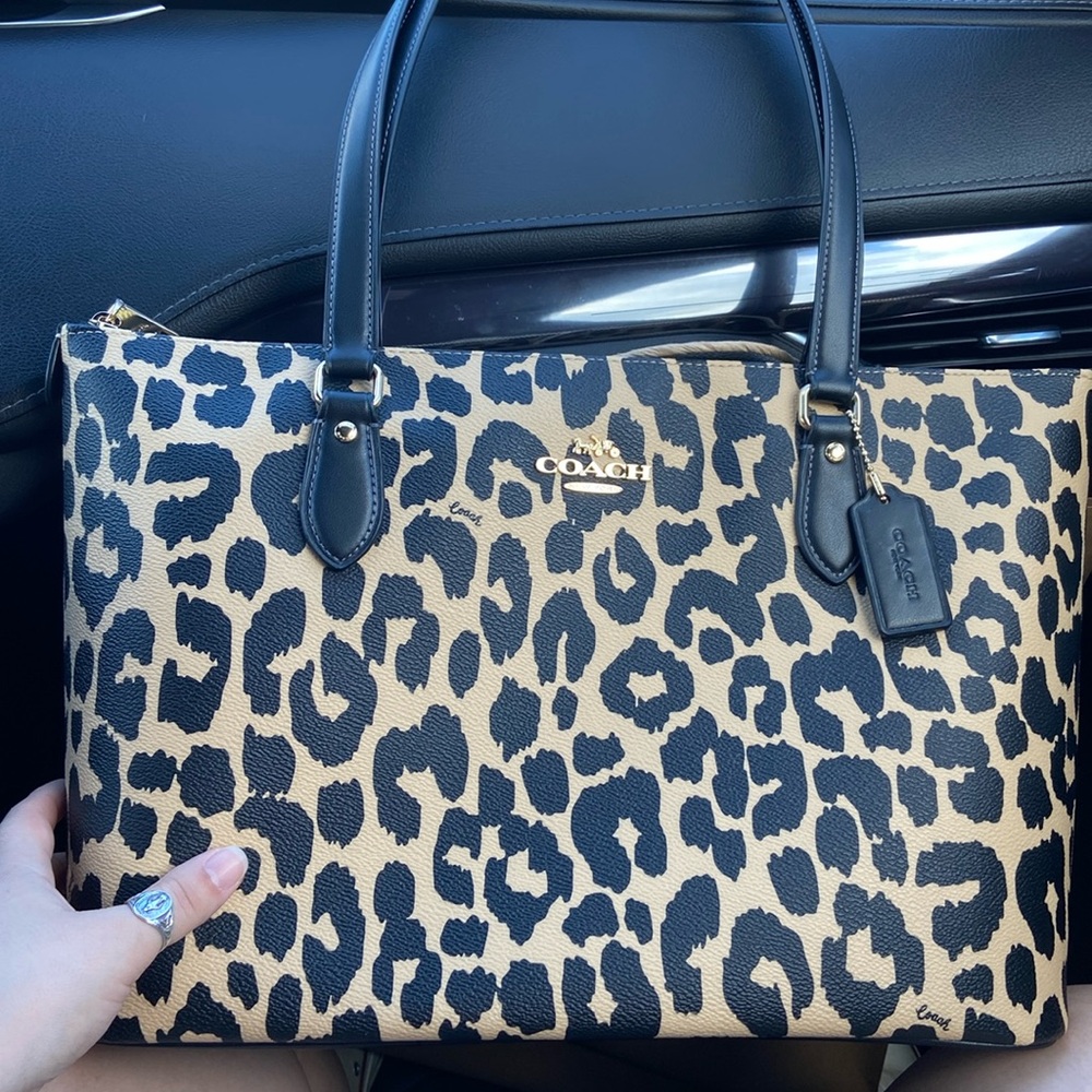 Coach tote cheetah leopard animal print. Brand new never used.